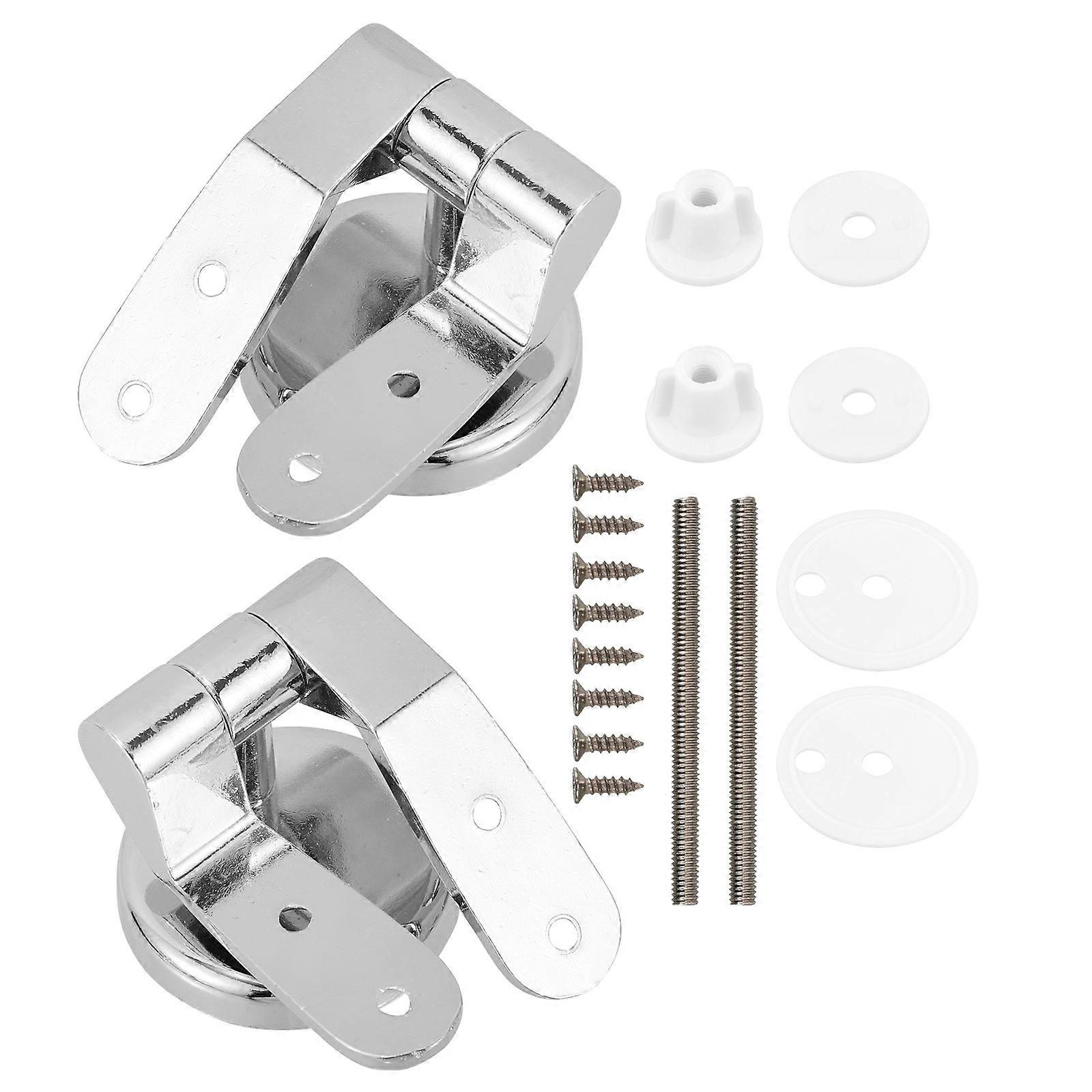 Replacement Toilet Seat Hinges Zinc Alloy Toilet Seat Hinge Prevents Cover from Falling 1Set