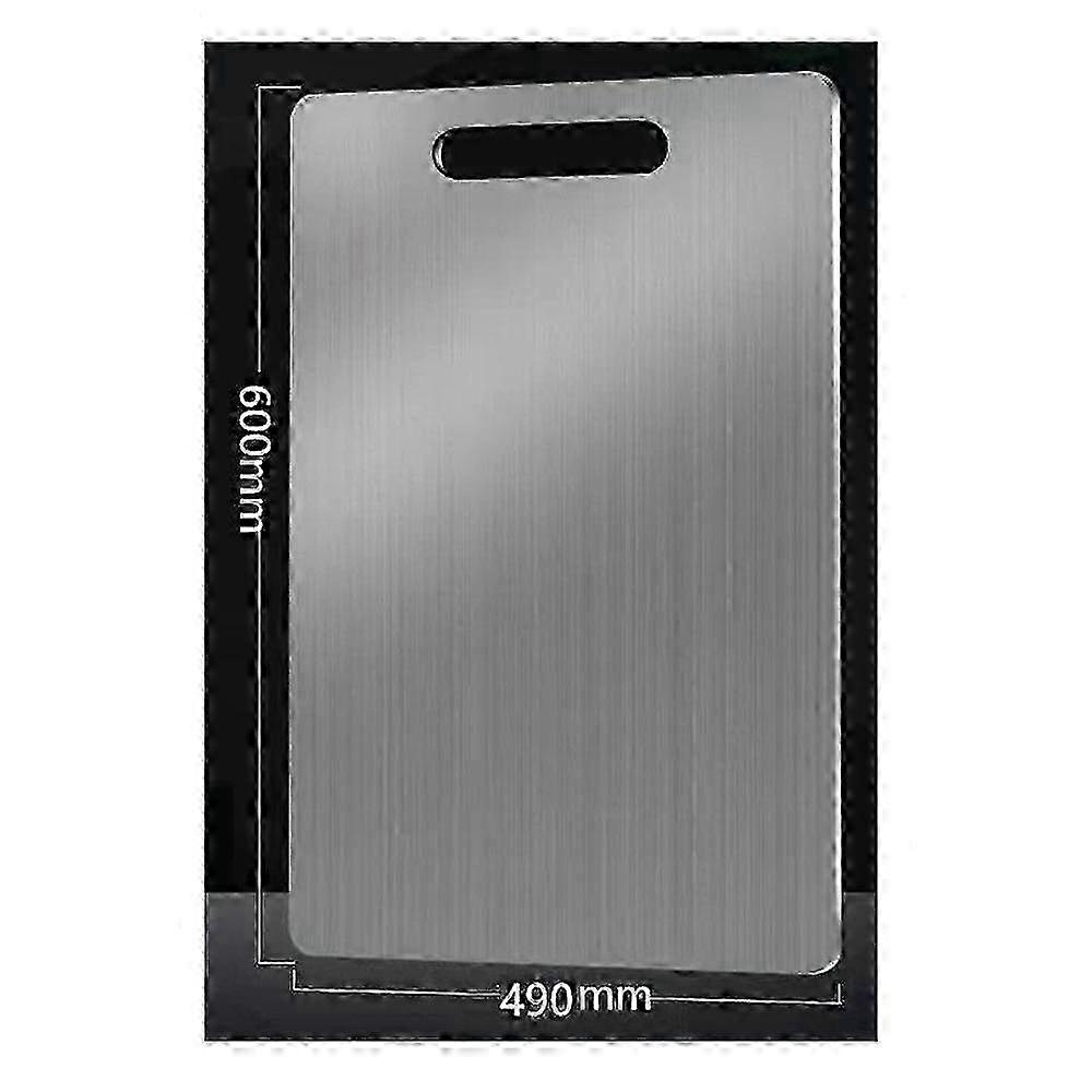 Titanium chopping board for kitchen with double-sided antibacterial surface