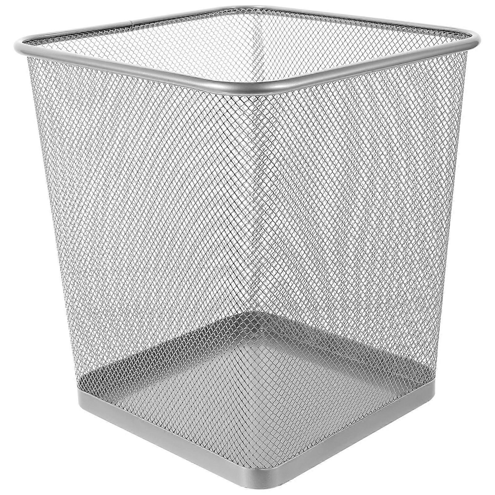 Hollow Iron Framed Garbage Container Prevent Moisture Accumulation Home Office 1Set