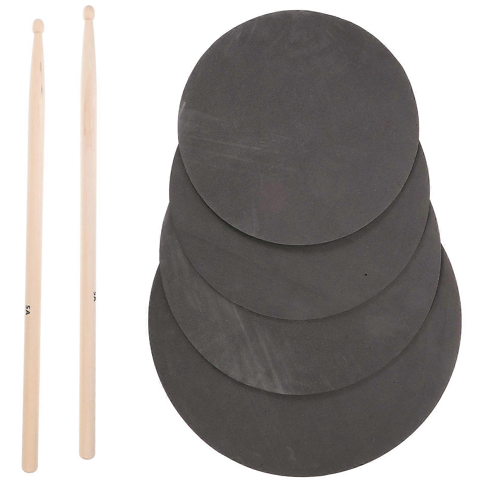 Drum Practice Pad Kit with Mallet Lightweight, Portable, Sound Absorbing for Home or On the Go Drumming Practice