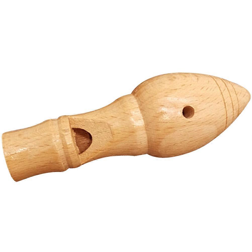 Wooden Whistle Toy for Kids Playing Khaki Smooth Surface Safe Educational Toy 3.5 Inches
