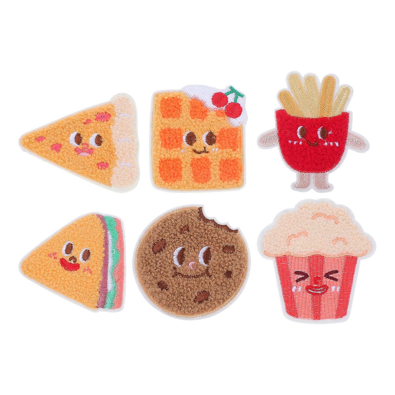 Assorted Color Polyester Embroidery Patches for DIY Craft 6Pcs