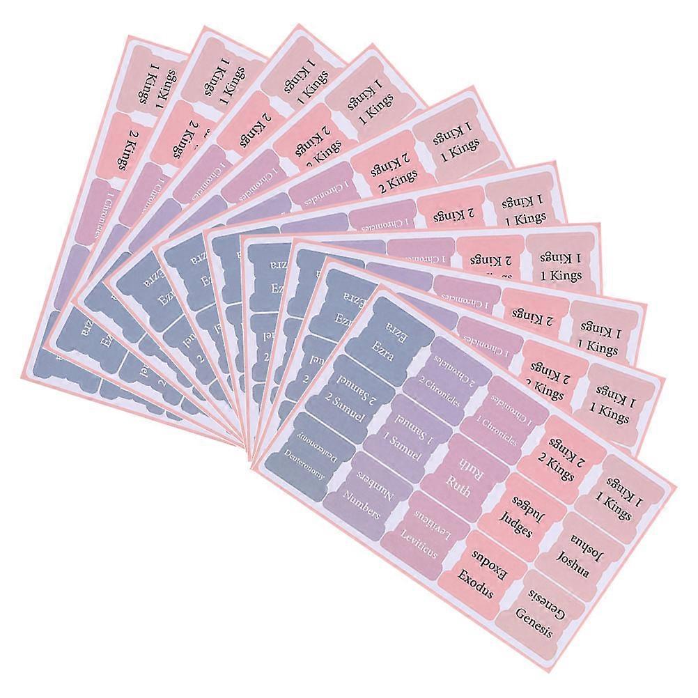 Bible Study Tabs Decorative Bookmark Labels for Labeling Made from Coated Paper Assorted Color 10