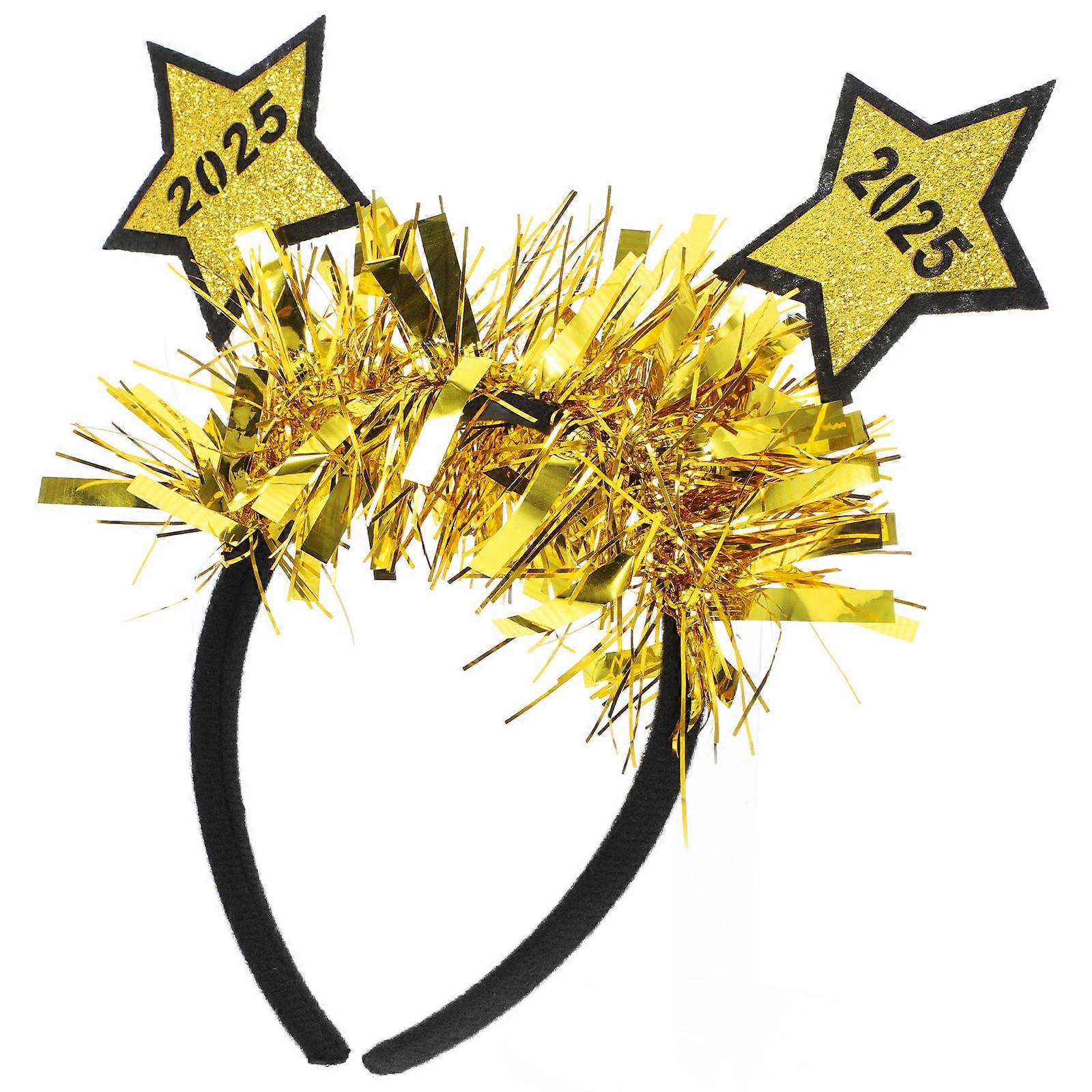 Golden Glitter Headband for Holiday Parties and New Year Celebrations Easy to Use and Reusable 2025