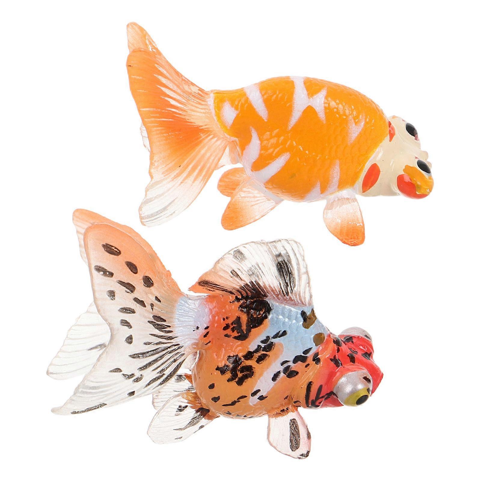 Peixe de brinquedo realista para decoração infantil em PVC 2 Pcs 6 polegadas
