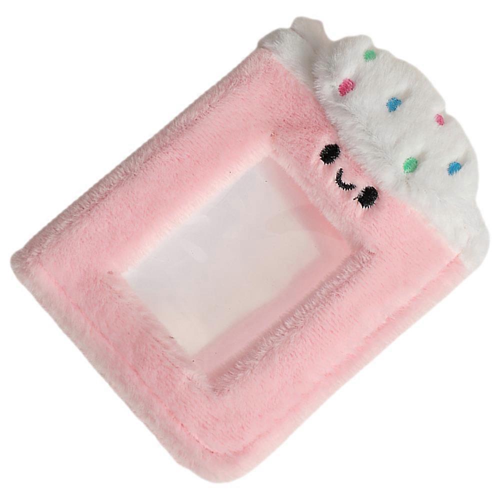 Soft Photo Album Scrapbook Portable Memory Preservation Pink Plush 1Pcs