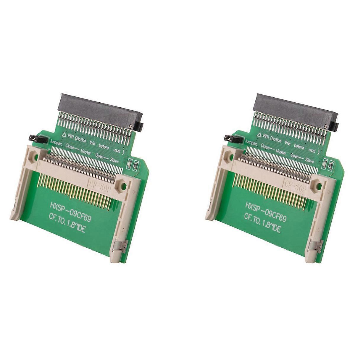 2X Merory Card Compact Flash To 50Pin 1.8 inch Ide Hard Drive Ssd Adapter