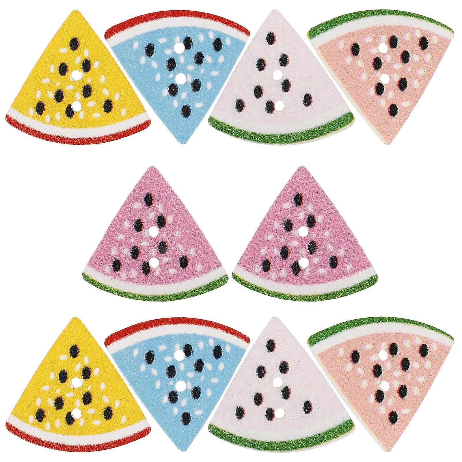 Wooden Sewing Buttons for DIY Crafts Multi-color Unique Eye-catching Decorative Buttons 1 Bag