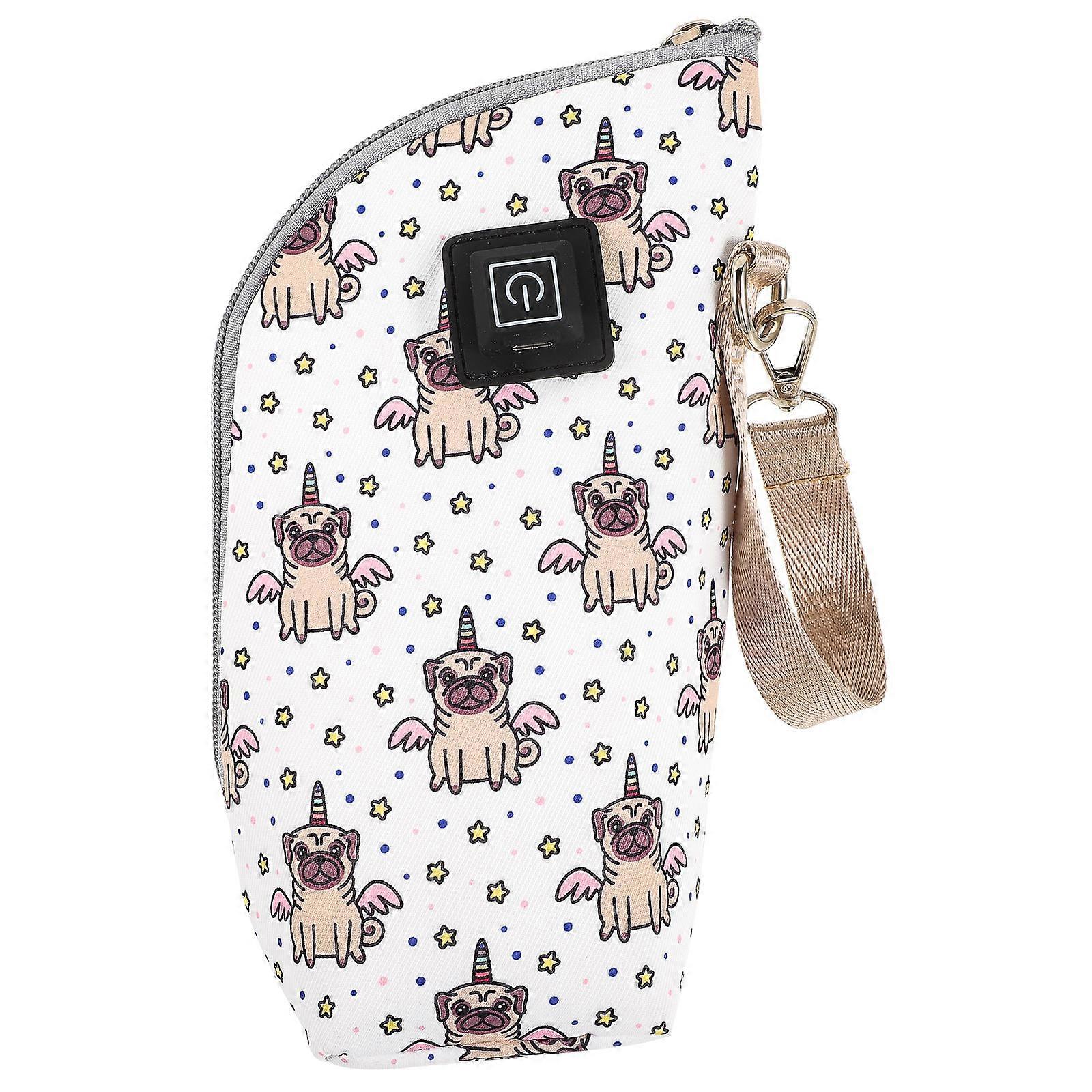 Adorable Compact Polyester USB Milk Bottle Warmer Sleeve for Outdoor Use – Portable Design to Keep Milk Warm for Parents