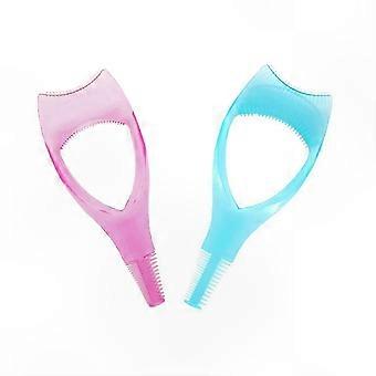 2er-Pack Mascara-Applikatoren mit Wimpernkamm für obere und untere Wimpern Rosa und Blau