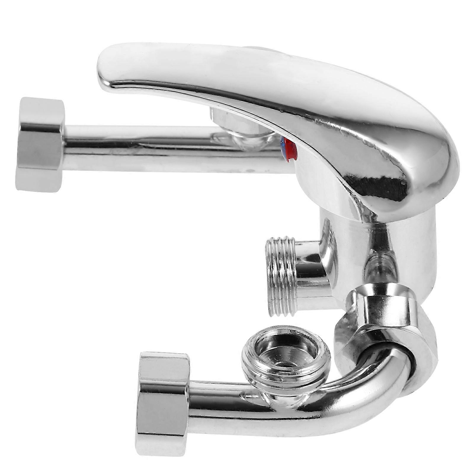 Bathroom Faucet for Electric Water Heater with Adjustable Mixed Water Temperature Silver U-shaped