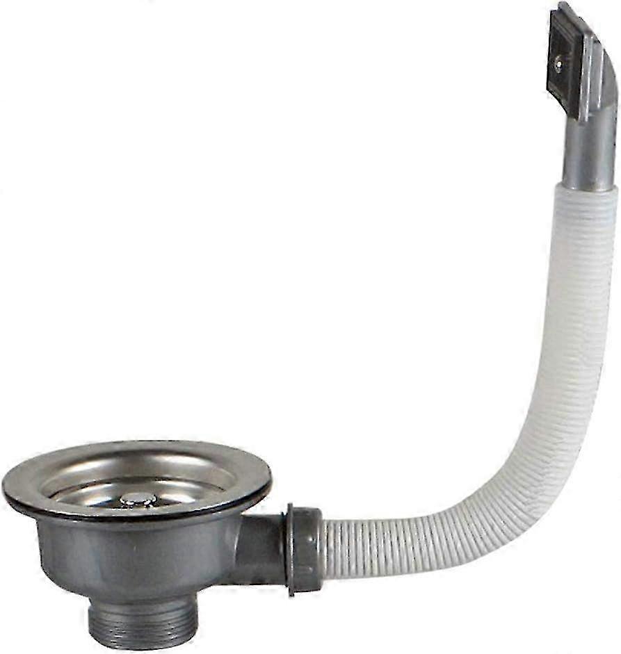 114mm 1 Stainless Steel Sink Strainer with Rectangle Overflow - Durable Kitchen Drain Protector