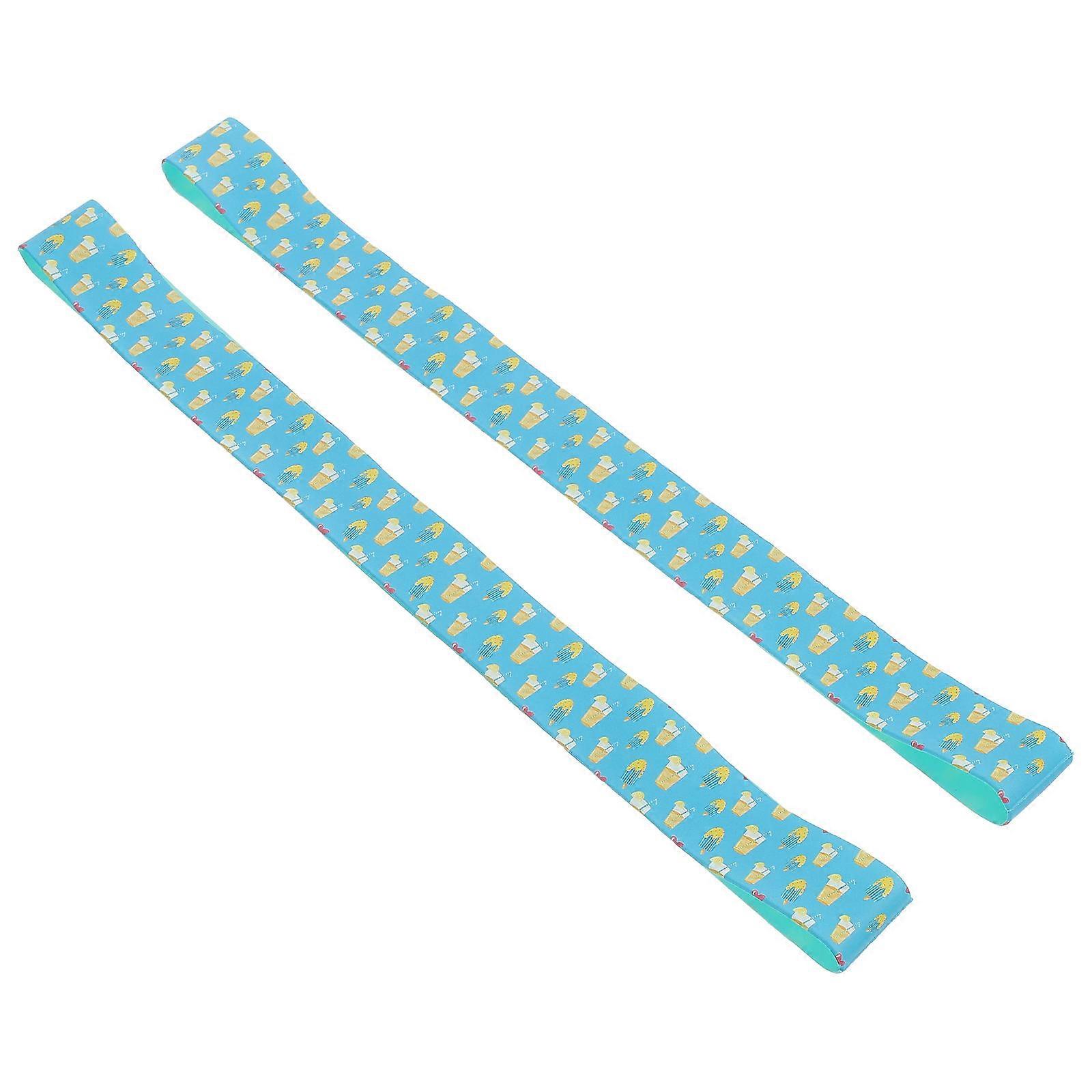 Elastic Towel Fixing Bands for Beach Chair Silicone Straps 2pcs Sky-blue