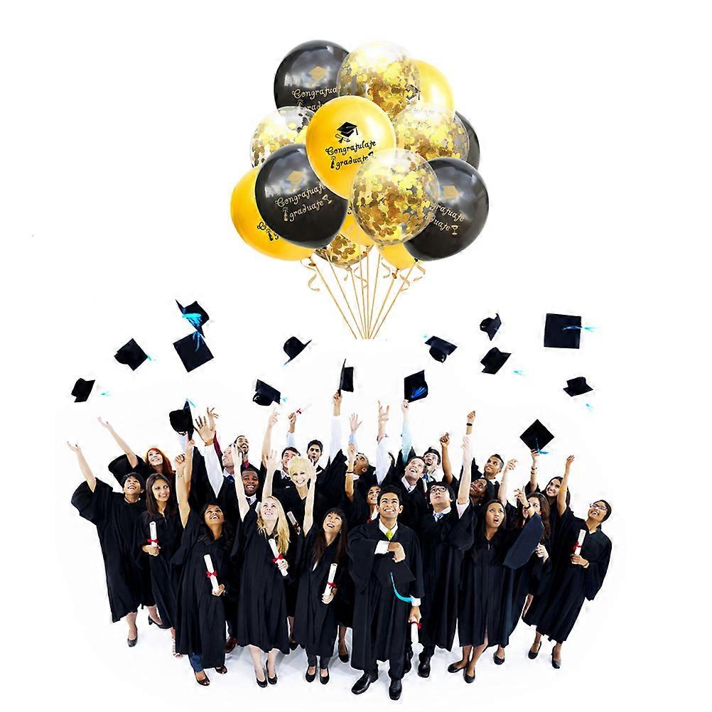 Graduation Party Balloons Set For Kids And Adults 12-Inch Assorted Color Round DIY Balloons Decor 15Set