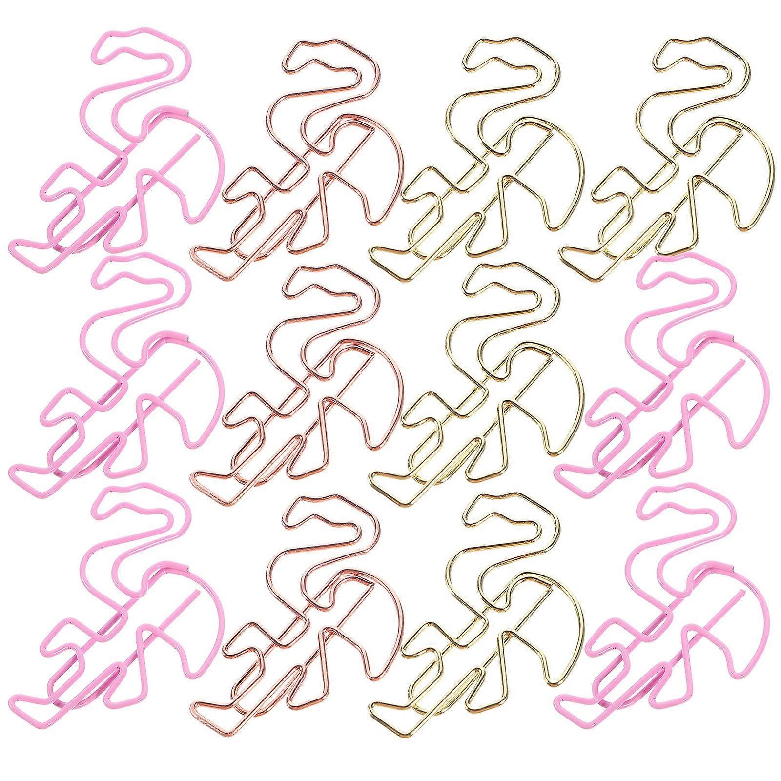 Metal Paper Clips 15pcs Gold Pink Rose Gold Bookmark Clips for Document Organization Study Use