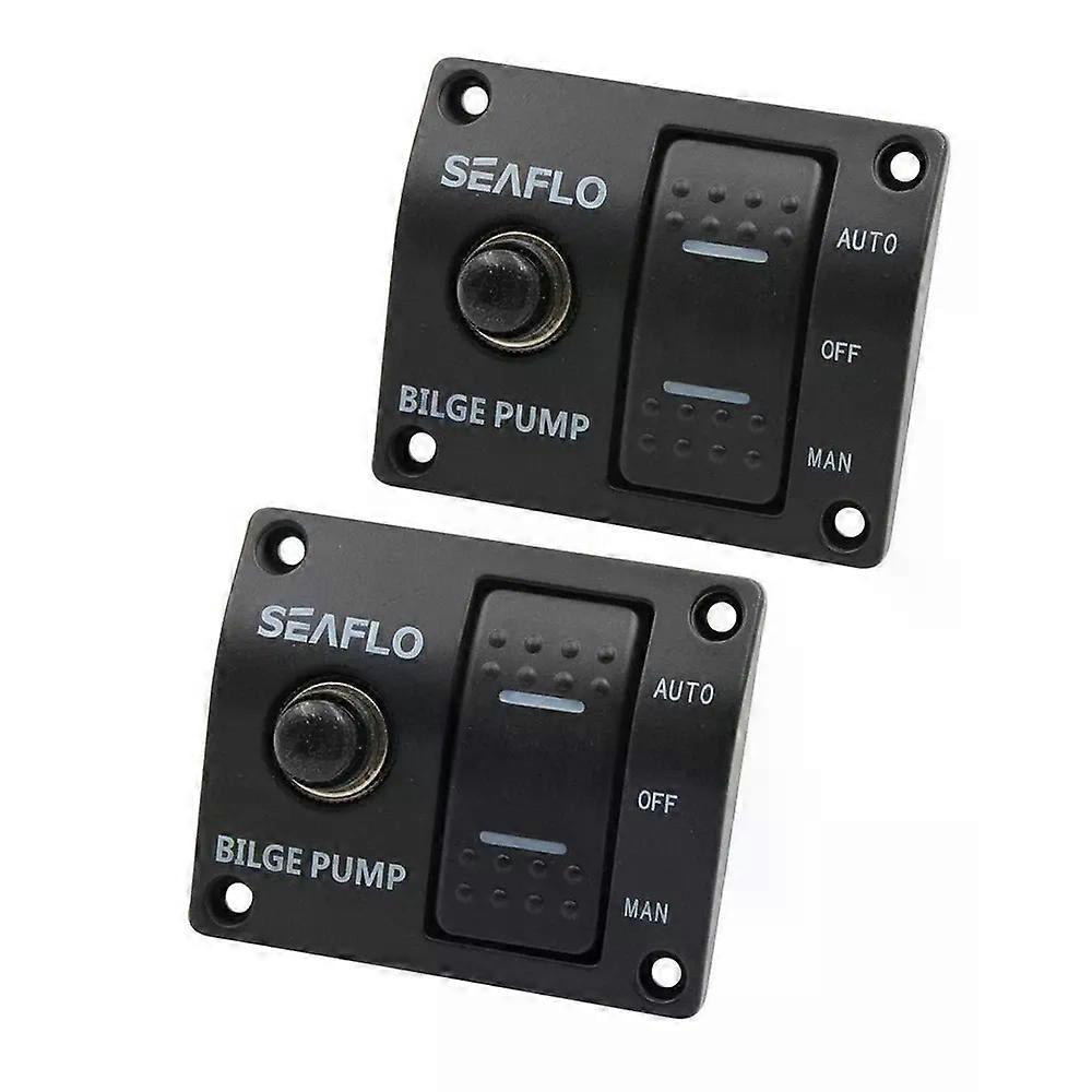 2pcs SEAFLO Automatic 3-Way Bilge Pump Switch Panel /