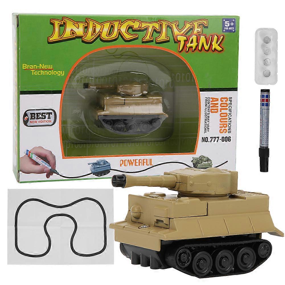 Inductive Draw Line Following Robot Car Induction Pen Follow Toy Children Educational Toy(777‑006 Tank )