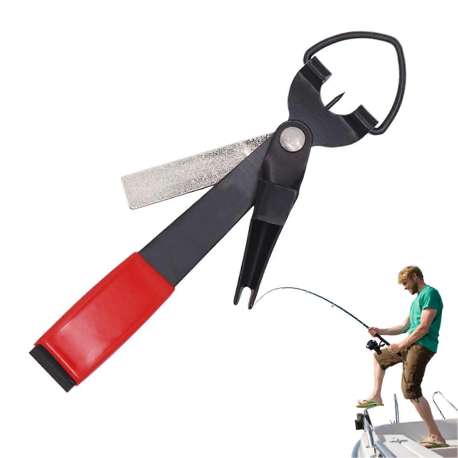 Angelschnur-Clipper With Spreader, 4-In-1 Fly-Tying Tool Set, End-Fittings Accessories, Red And Black