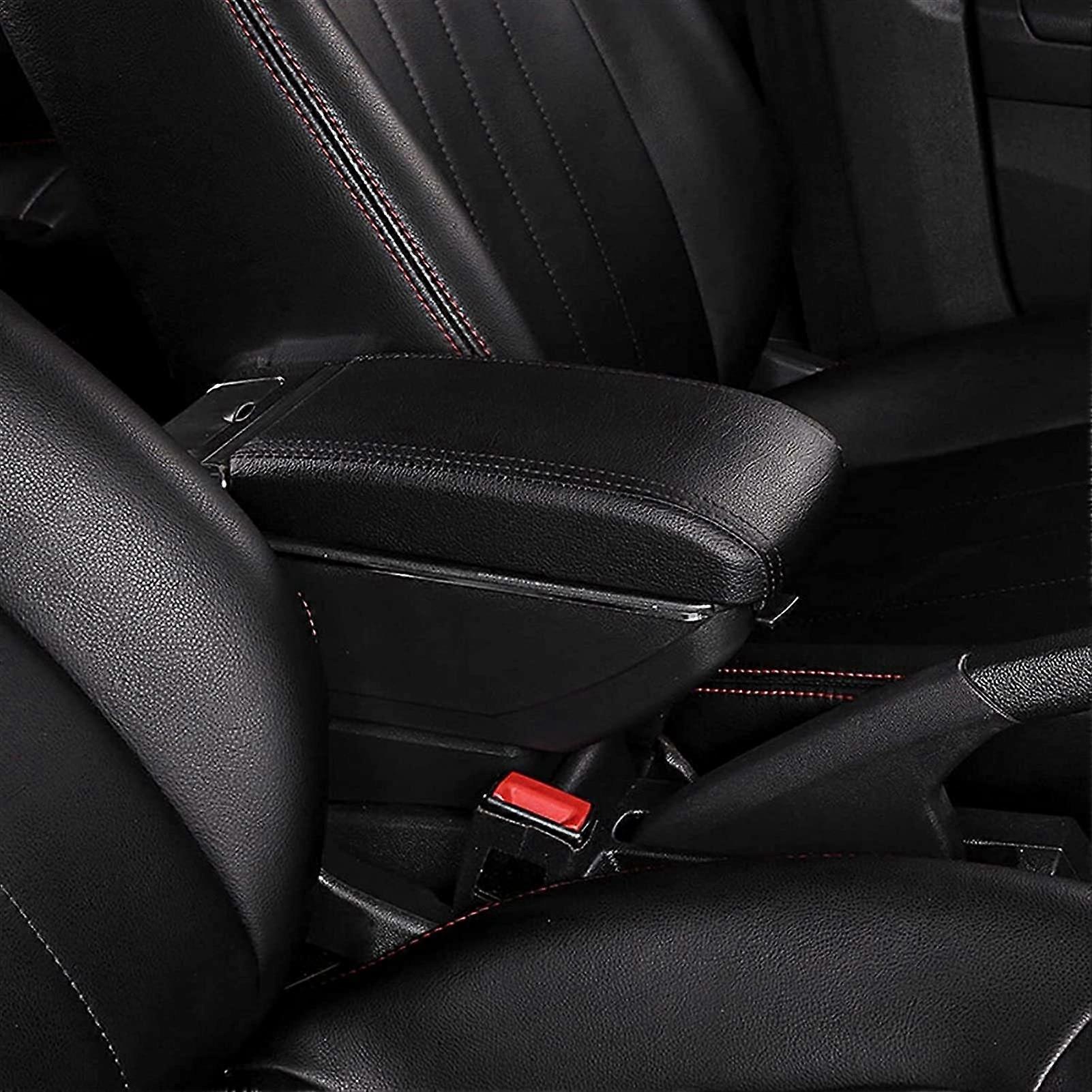 Car Armrest, Dual Layer Retractable Storage Box With Ashtray, Black, Keeps Essentials Neat, For Suzuki Ignis
