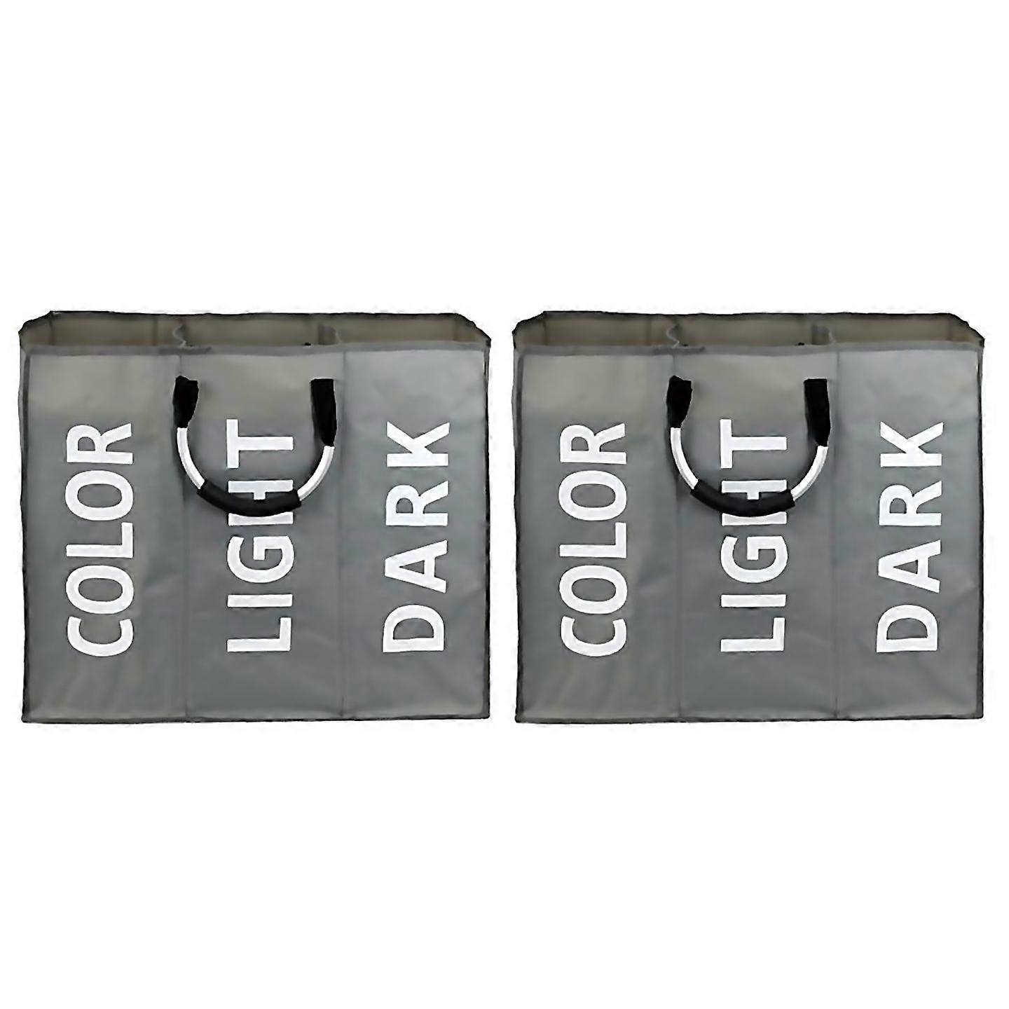 For Divided Foldable Laundry Basket Bag Dirty Clothes Laundry Basket B