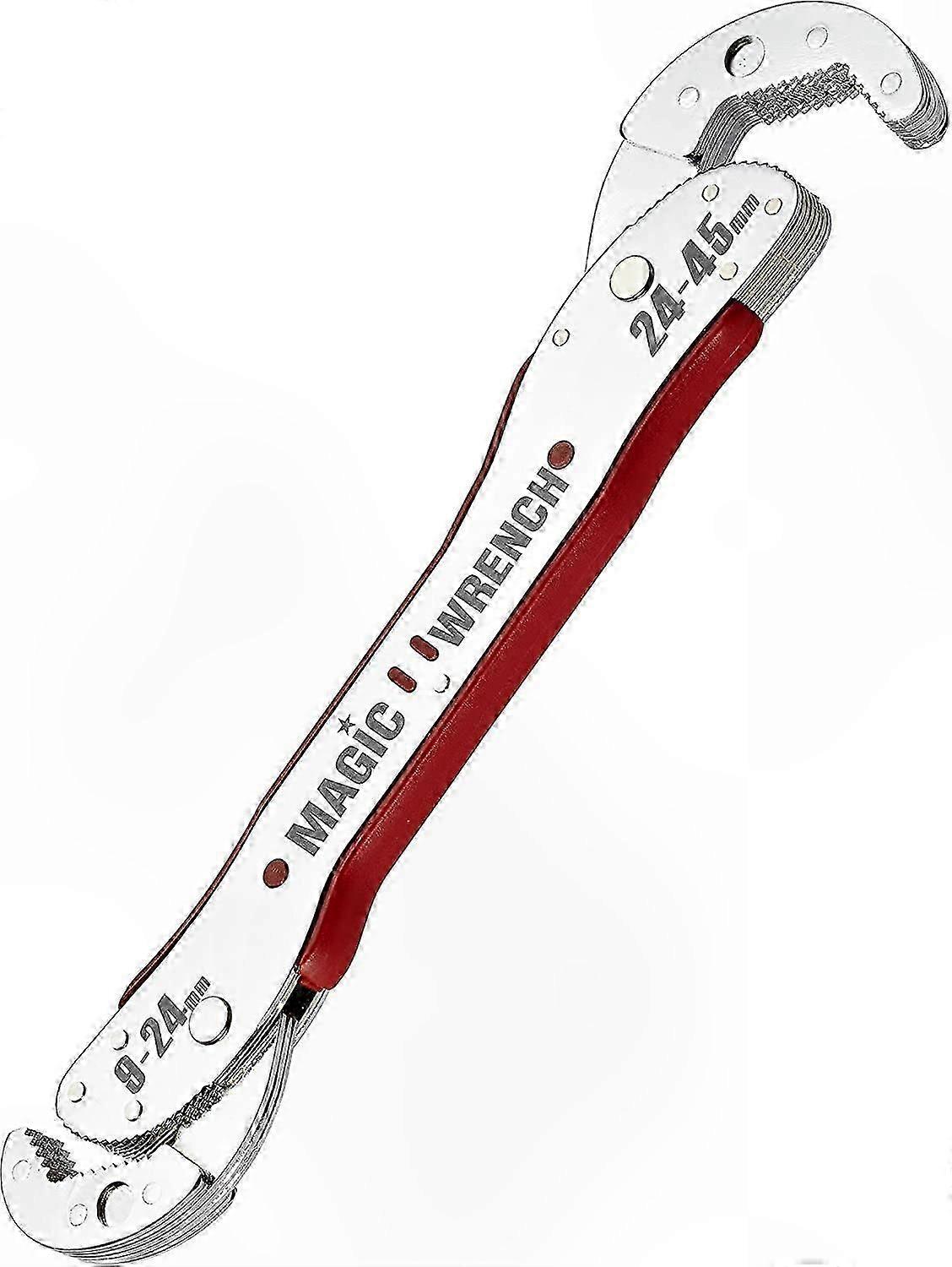 Universal Adjustable Wrench with Auto-Ratcheting Function Reversible Tool for Ratchet Socket Pipe and Combination Use