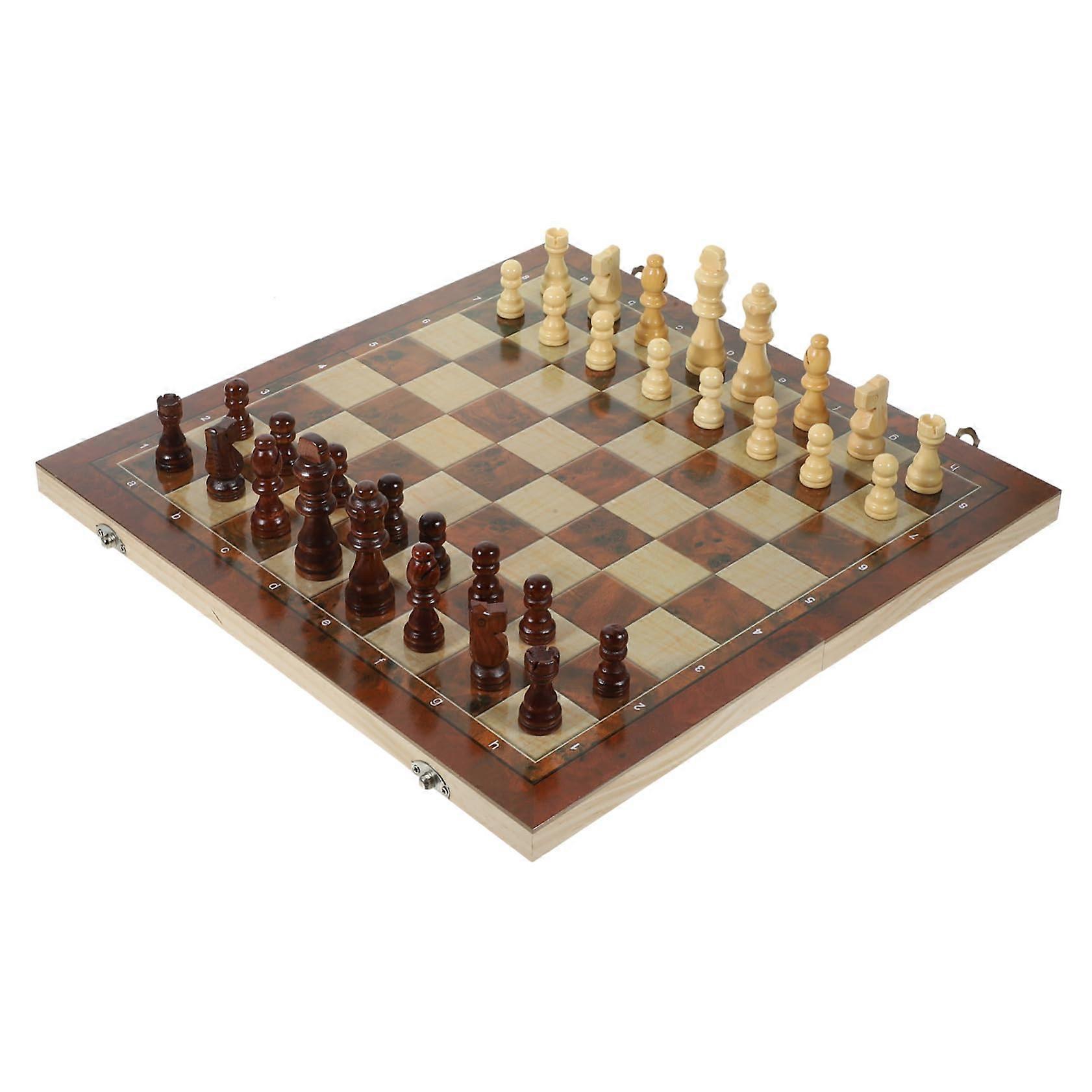Portable Foldable Chess and Checkers Game Set for Kids and Adults, Multi-Functional Travel Toy for Family and School