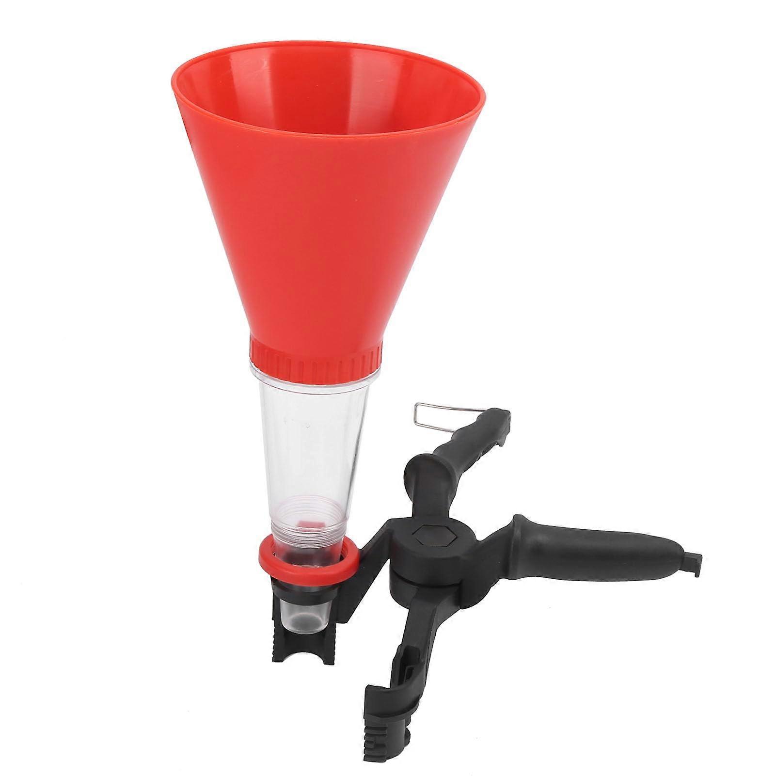 Engine Oil Funnel Kit AntiStatic Universal Fit Orange Hand Tool For Automobile