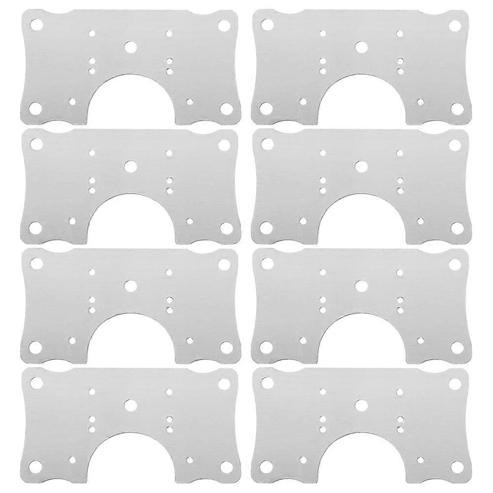 Cabinet Hinge Repair Plate 8Pcs For DIY Enthusiasts Homeowners Prevent Loosening Rectangular Strong Durable Design