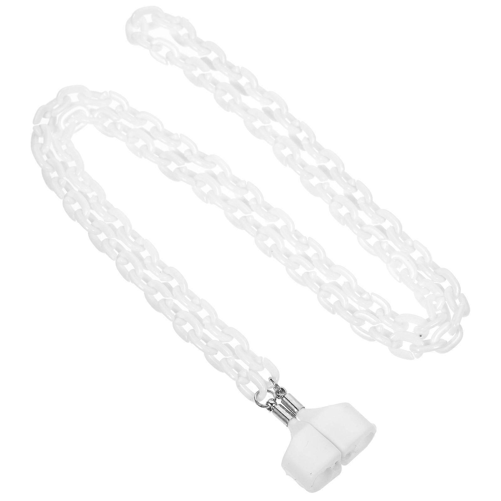 Wireless Earphone Holder Strap for Secure Exercise Use, Unisex Elastic Earpiece Fixation Cord, White