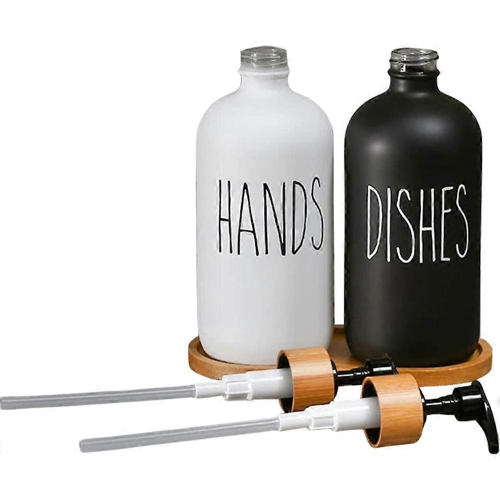 Soap Dispensing Bottles 1 Set Pump Dispenser Bottles Ideal For Kitchen Matte Finish Fingerprint Resistant Suitable For Home Use
