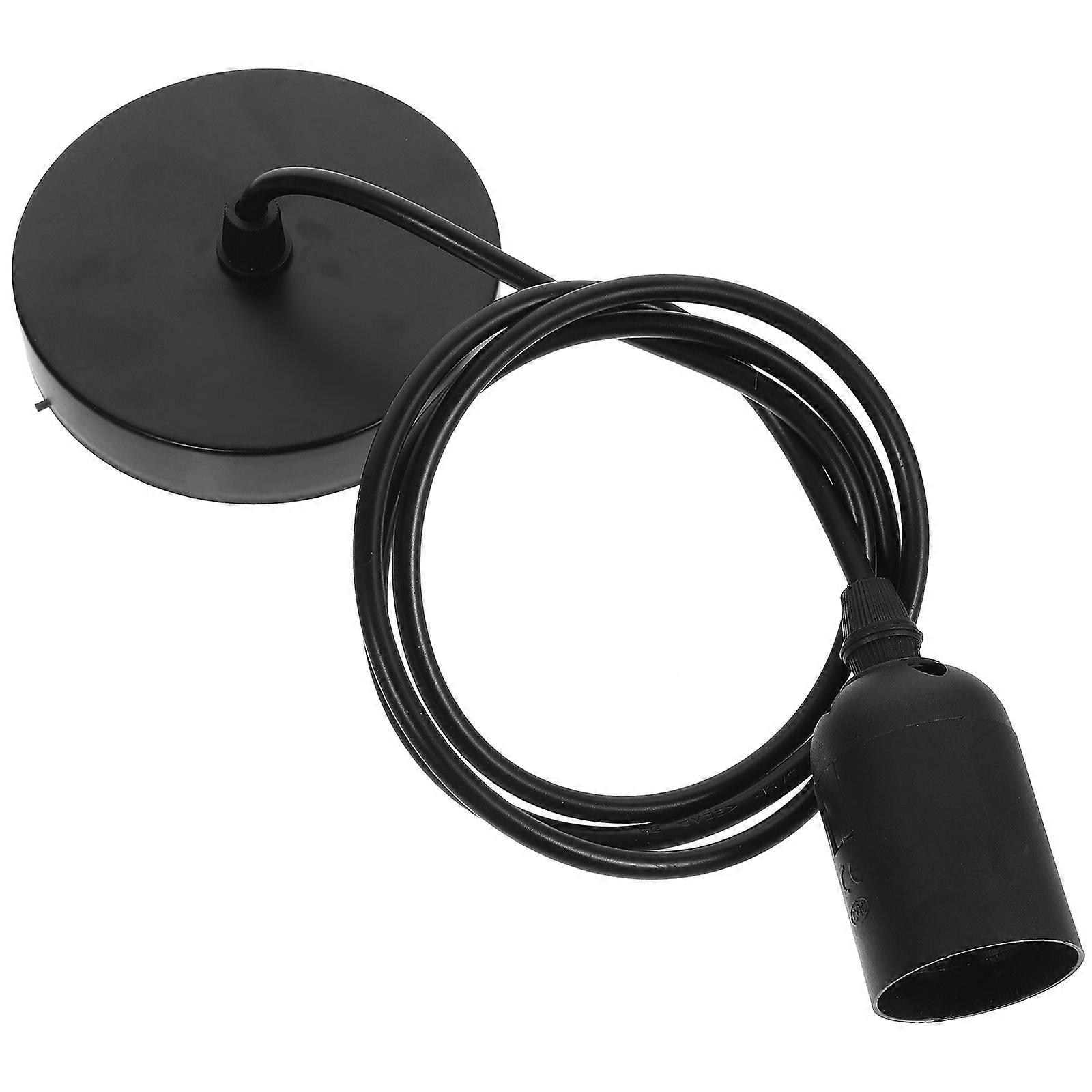 Black Pendant Light Socket for Home Use Plastic Hanging Light Cord Replacement E27 Light Holder 100cm