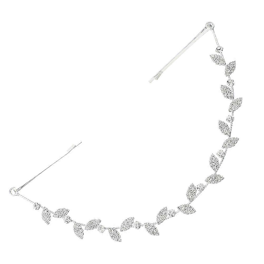 Elegant Rhinestone Headband for Women in Silver Color Perfect for Bride Occasions and Made of Alloy 1pc