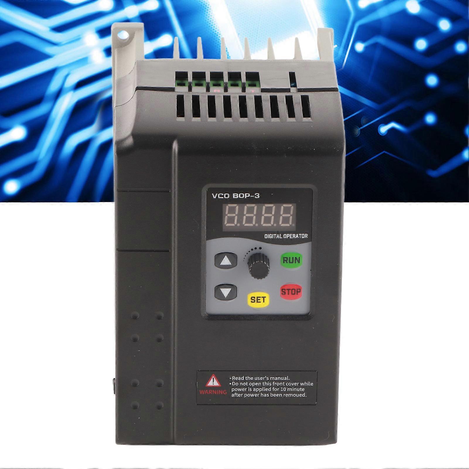 Variable Frequency Drive Single to 3 Phase VFD 220‑240V Input 0‑240V Output Motor Control 2.2kw 9.5A 