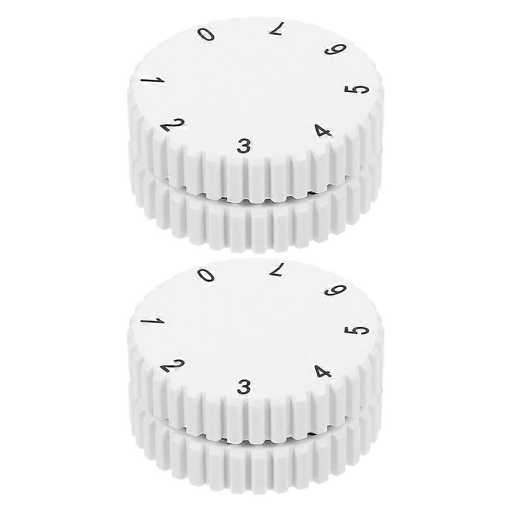 White Plastic Thermostat Control Knob for Stove Use 4 Pieces Universal 7-Position Thermal Controller
