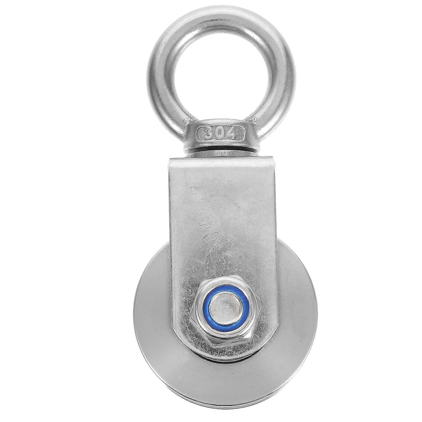 Swivel Pulley Heavy Duty Stainless Steel Pulley Roller For Wire Rope Industrial Use 10.70X4.80X4.50CM Smooth Operation 1Pack