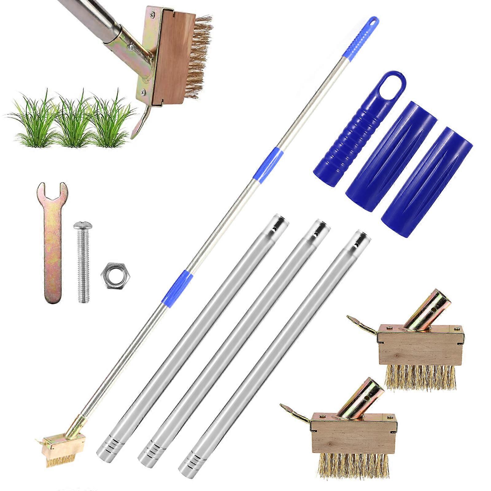 1.2m 3-Section Stainless Steel Extension Pole + Brush Head*2