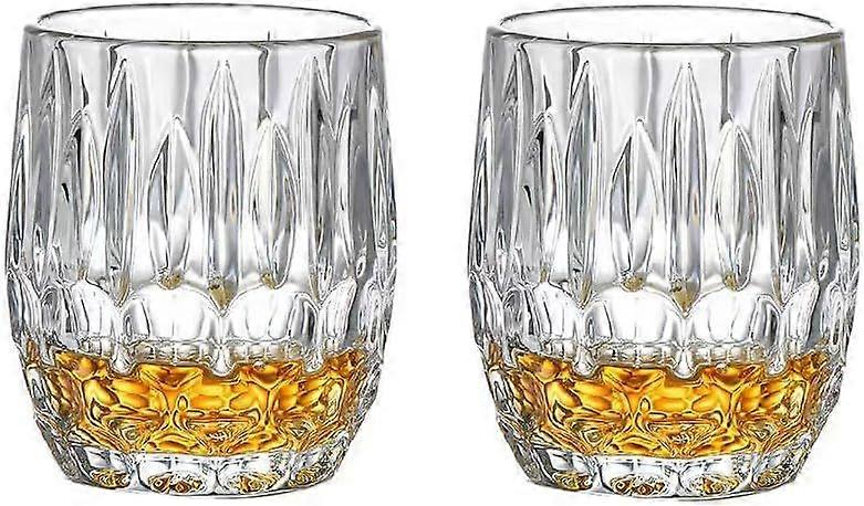 ZMLVE Whiskey Glasses Set of Gift Box , 10oz Lead-Free Crystal Glass Old Fashioned Tumbler, Heavy Base Scotch Bourbon Rum Brandy Glasses, Elegant Etc