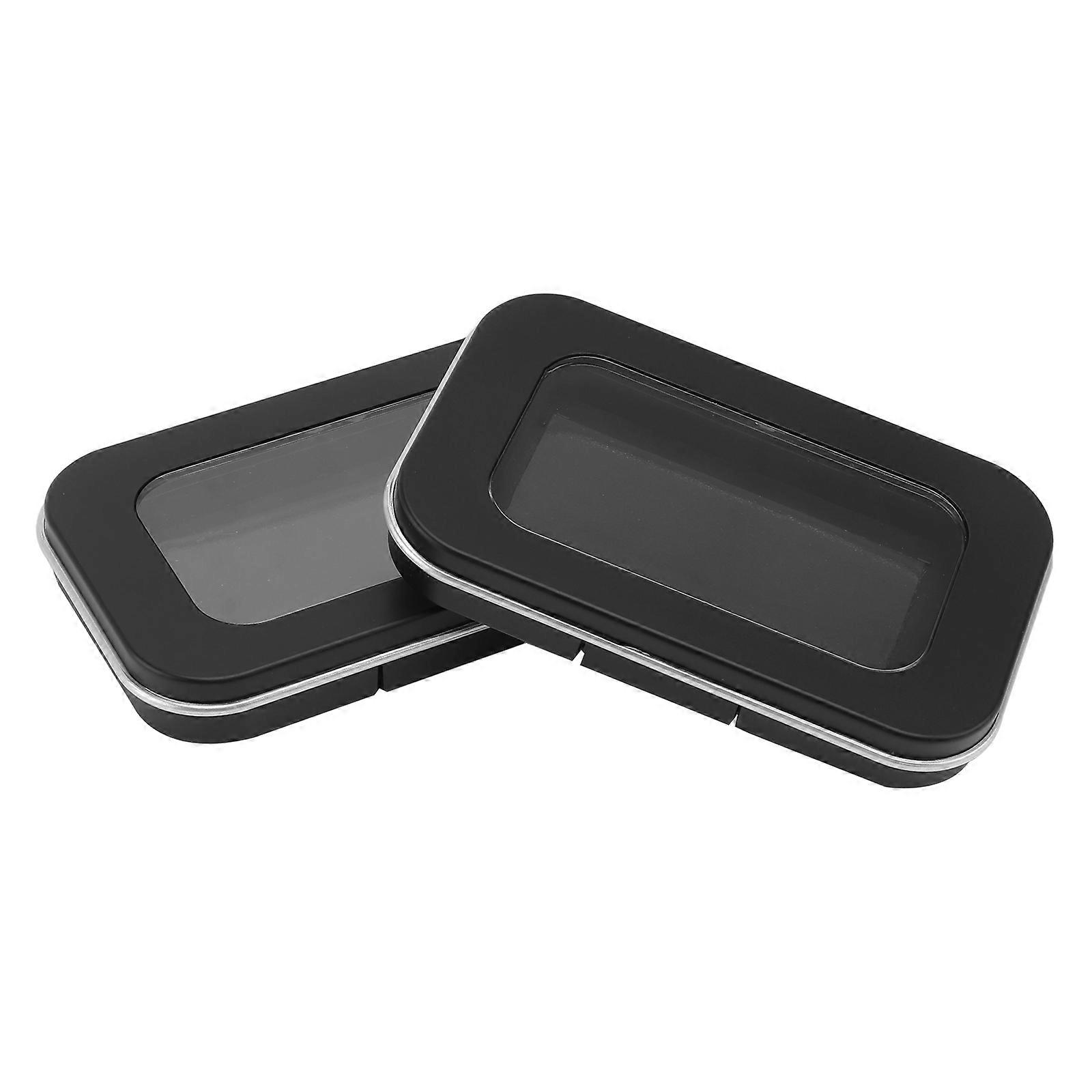 Eye Shadow Box 2Set Black Plastic for Convenient Cosmetic Storage and Display