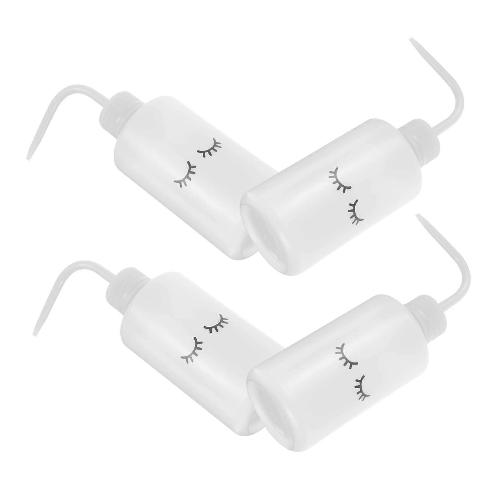 Eyelash Cleaner Bottles Angled Neck for Indoor Gardening Precise Water Control White