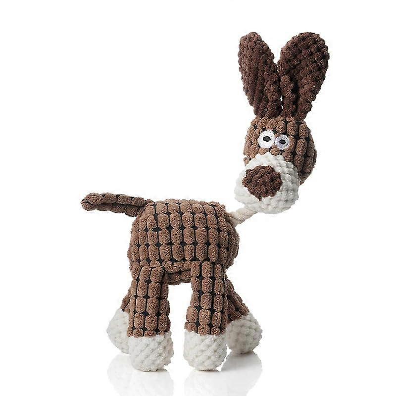 Plush Squeaky Dog Chew Toys for Small to Medium Dogs, Durable Cotton, Teeth Cleaning, Interactive Animal Design, Assorted Colors