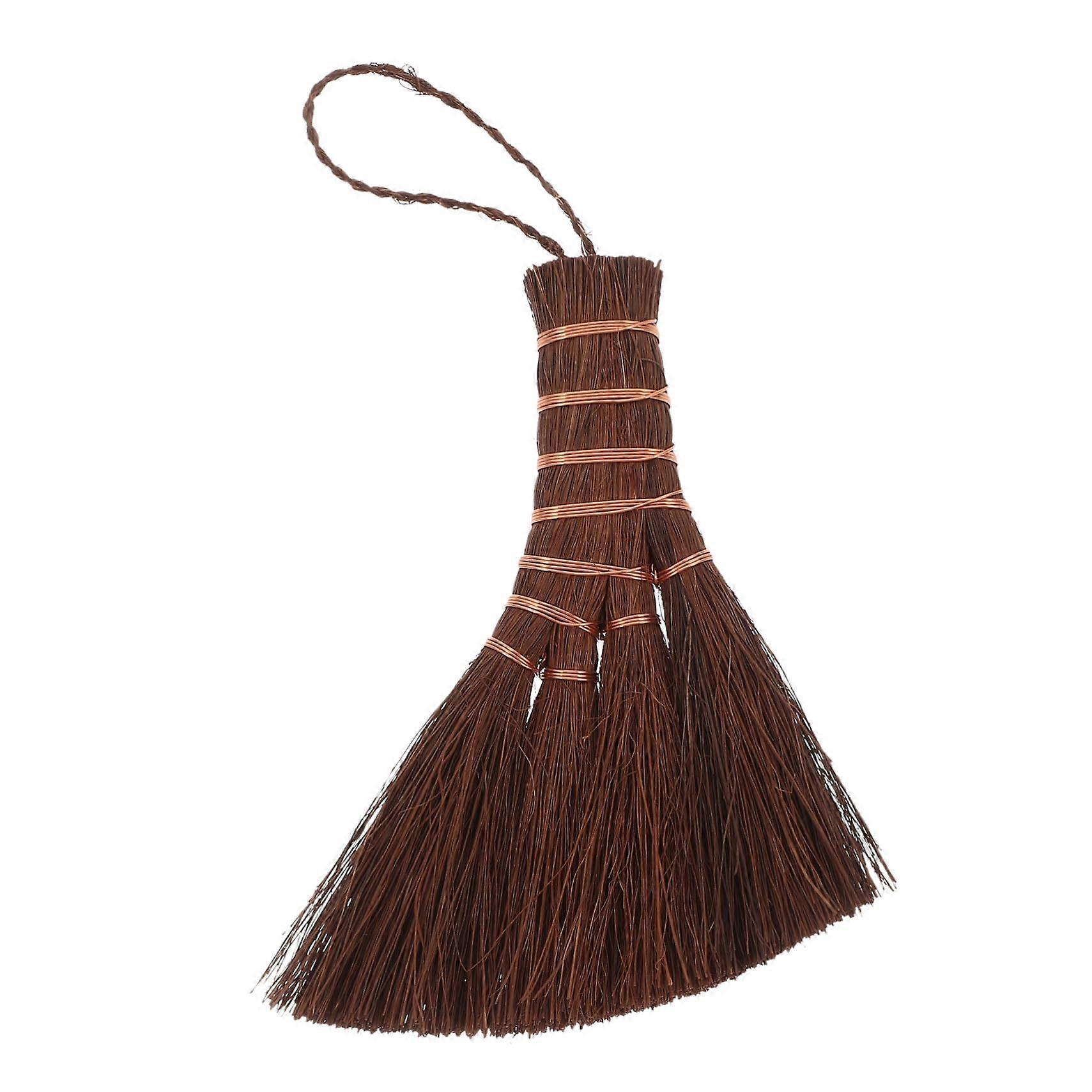Mini Hand Broom For Desk Cleaning, Wooden Desktop Dust Duster With Short Handle, Window Gap Brush For Indoor Use