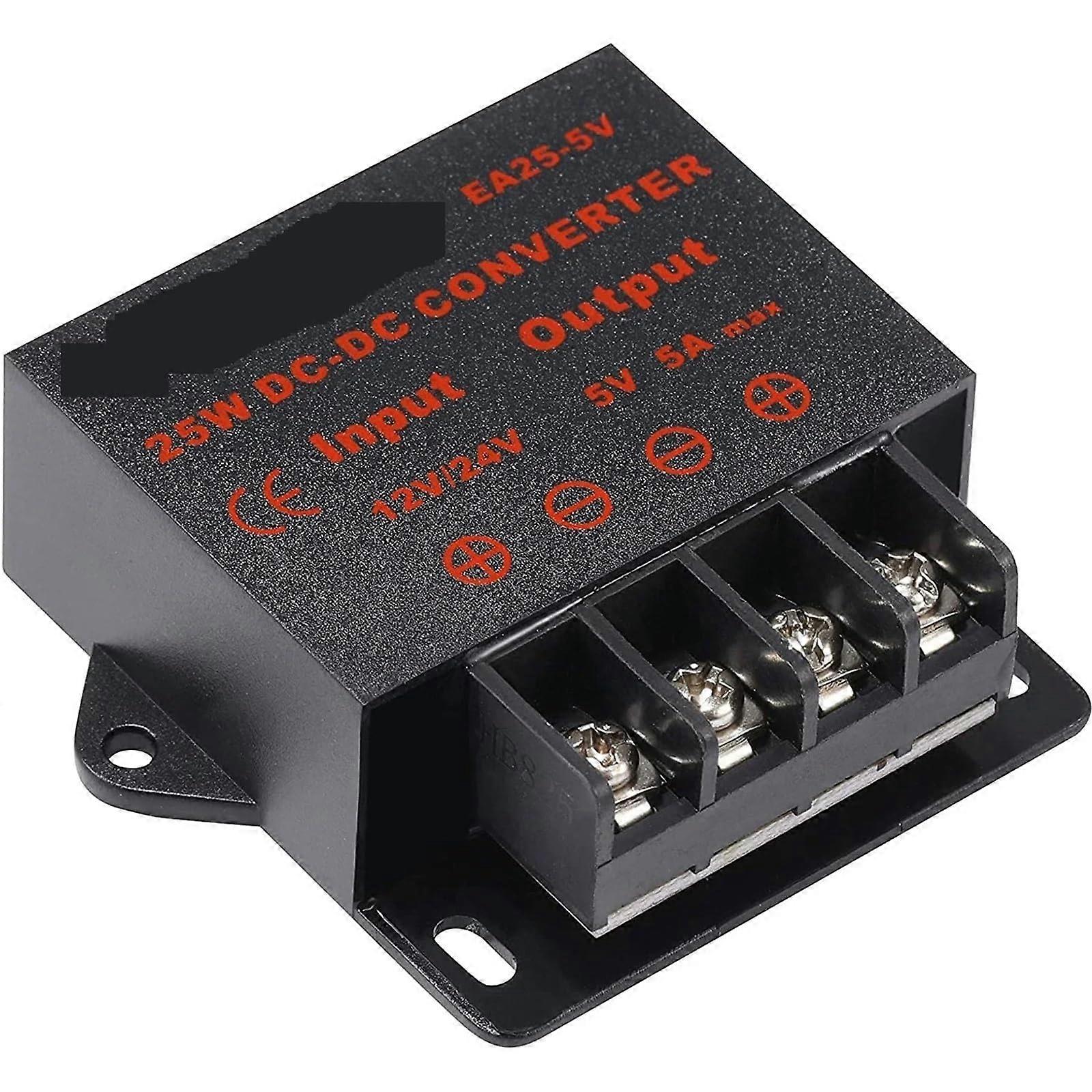 12V/24V to 5V 5A DC DC Converter Step Down Reducer for Car