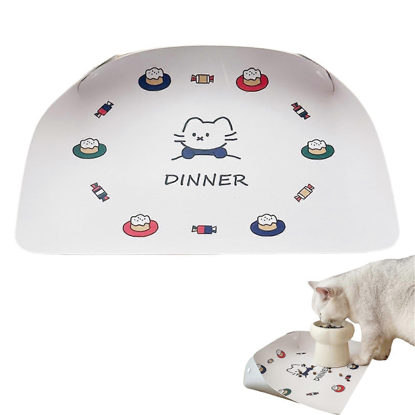 PU Leather Bowl Mat For Dogs And Cats, Non-Slip Pet Feeding Pad, Easy Clean Cat And Dog Bowl Mat