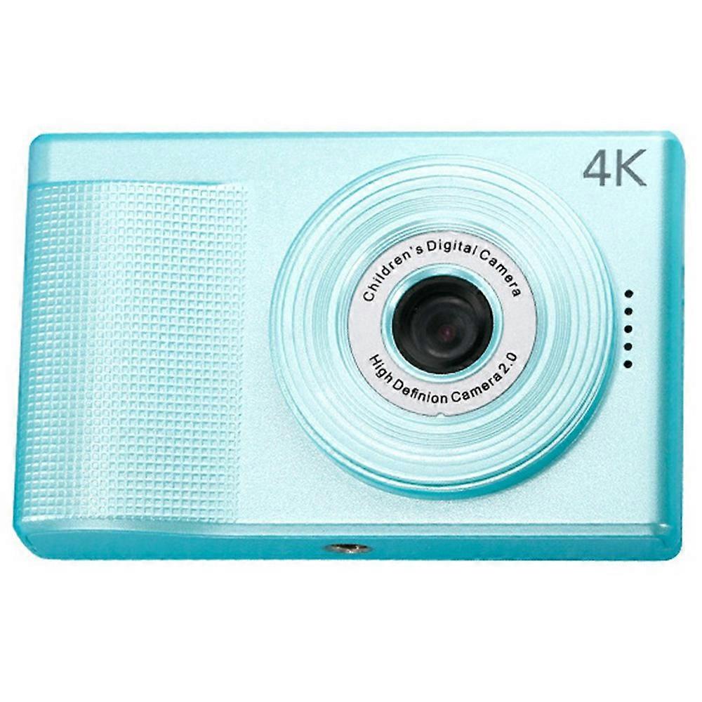 TKdaddy Y1 2.4 Inch Portable Digital Camera Dual HD Lens 4X Digital Zoom Auto Focus 4K Video Recorder Baby Blue