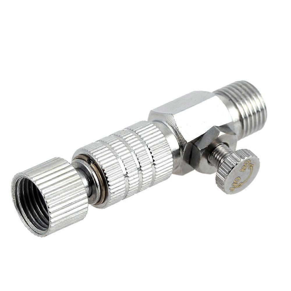 Airbrush Quick Release Coupler 1/8" Silver Airflow Control Valve