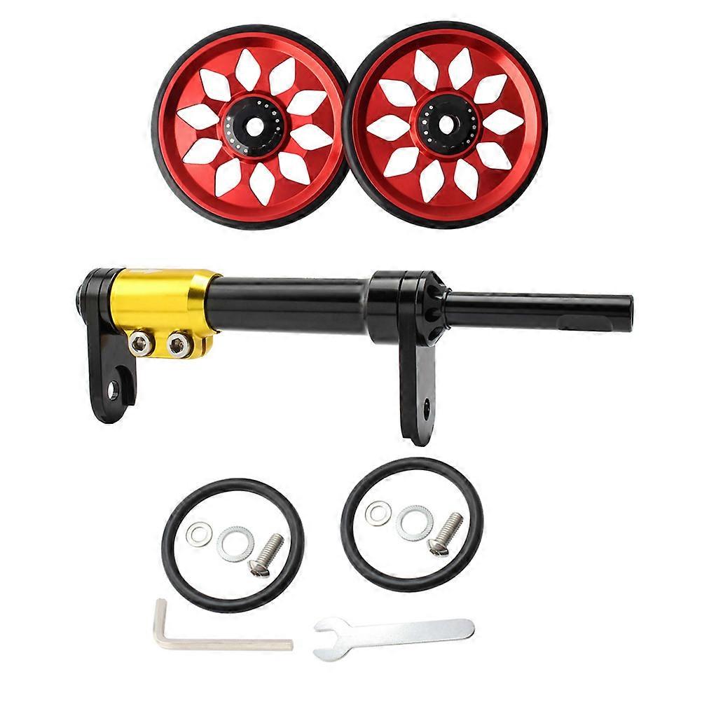 Telescopic Pole Bike Rear Cargo Rack Compatible with Brompton Folding Bike Aluminium Red for Replacement Part 1 Set