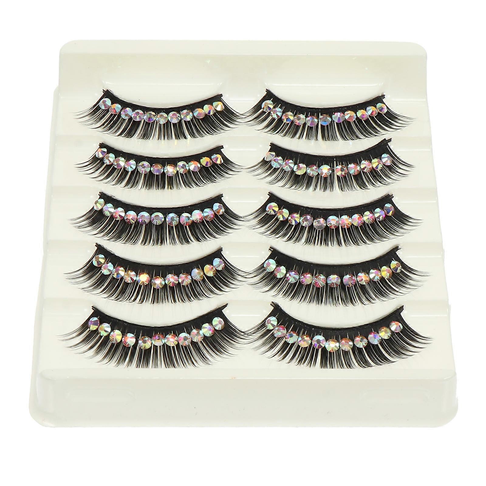 5 Pairs Dramatic Stage Performance Eyelashes for Women – Easy Apply Costume Lashes for Parties, Events, and Glamorous Eye Makeup Enhancement