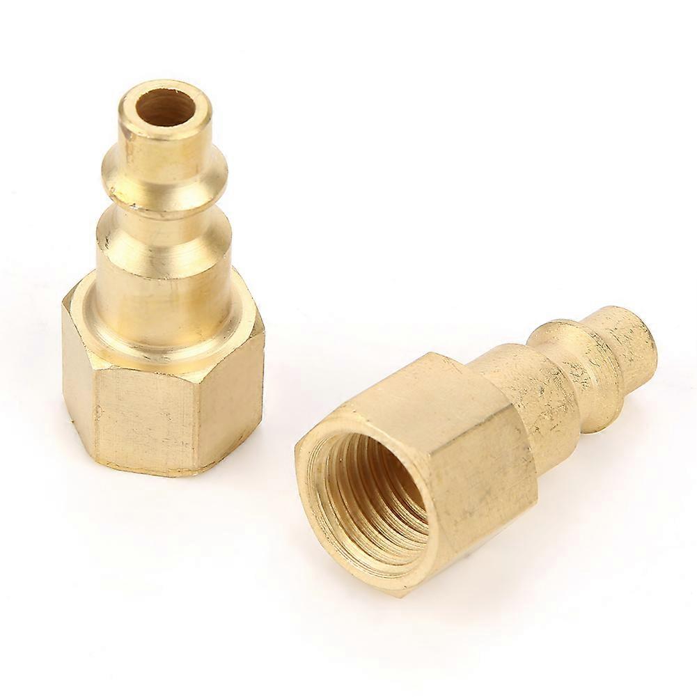 10pcs 1/4" NPT Gold Copper Quick Connect Air Compressor Hose Kit