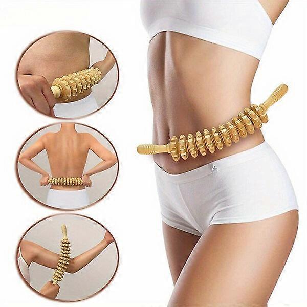 Massage roller, sand-colored, suitable for deep yoga practice