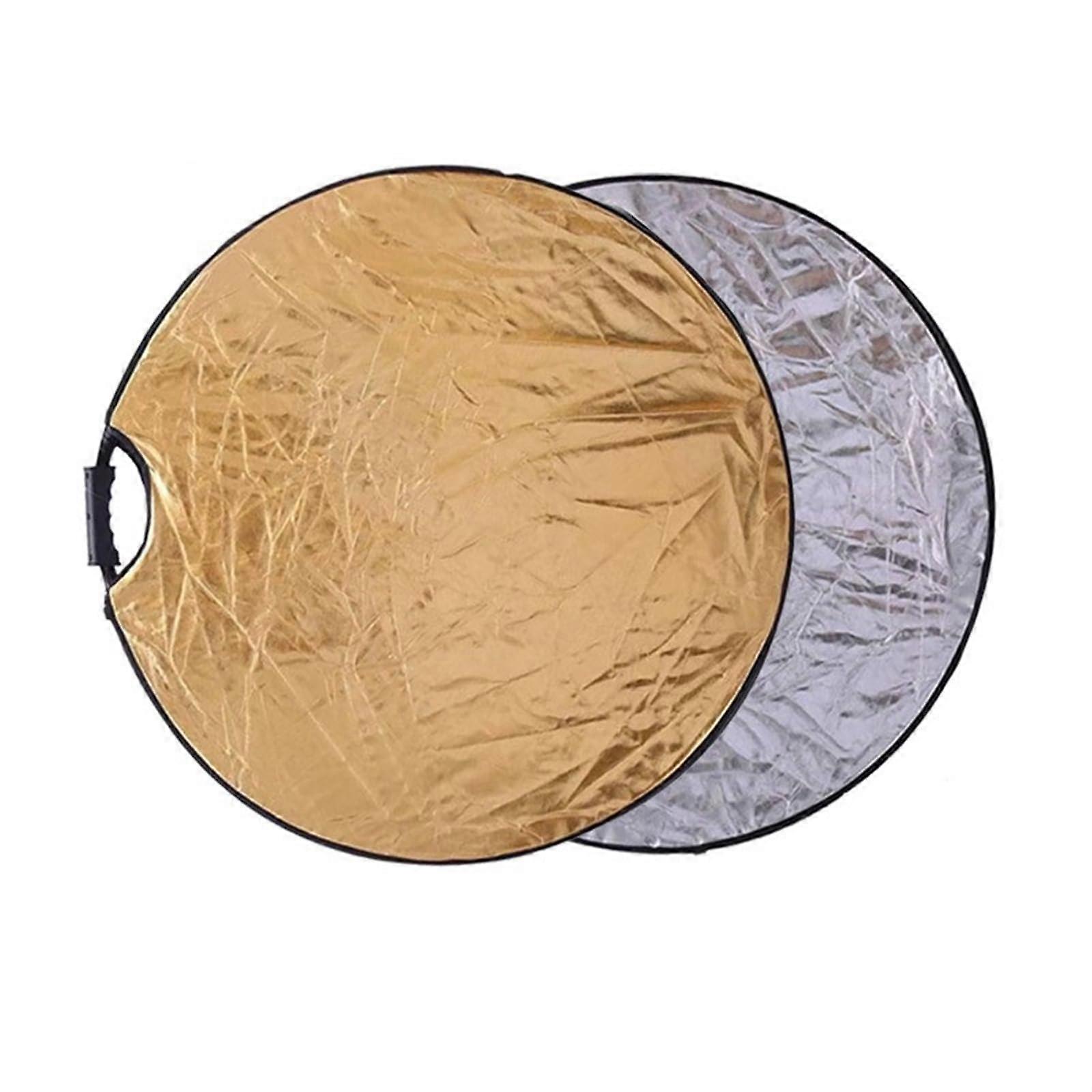 Reflector 5in1 60cm Portable Collapsible Round Reflector With Silver White Gold Surfaces For Studio Photography Lighting